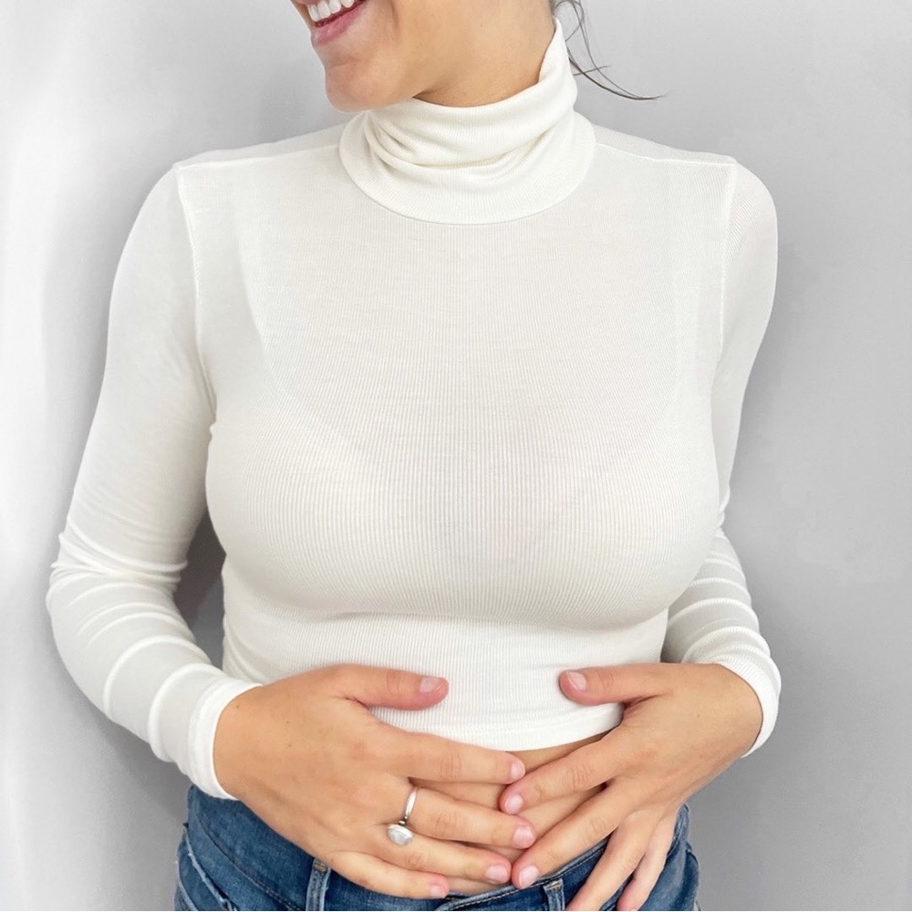 Aritzia Sunday Best Cropped Turtleneck - Picture 1 of 2